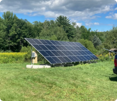 Vermont HVAC solar panel installation outdoors