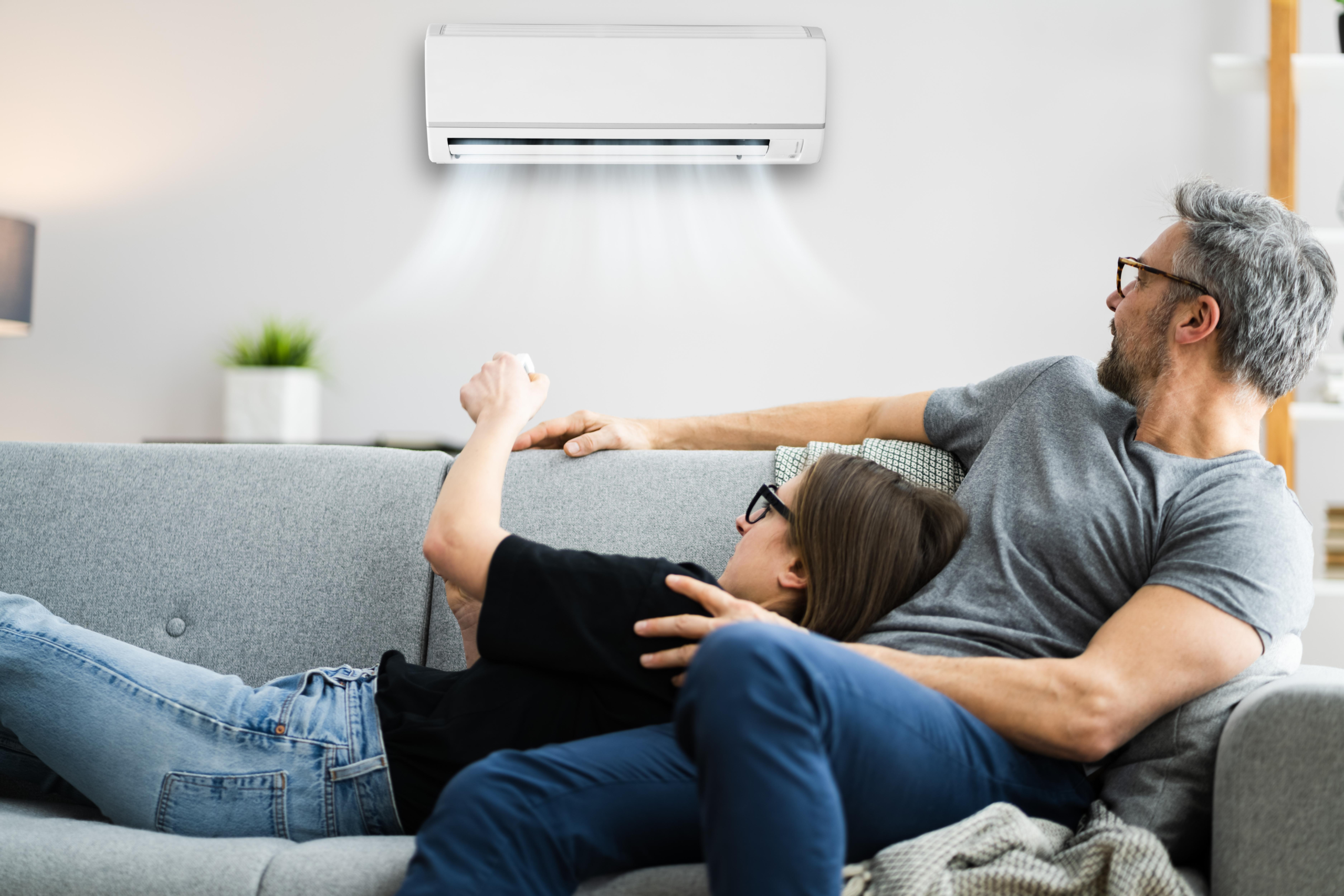 Vermont HVAC air conditioner cooling living room