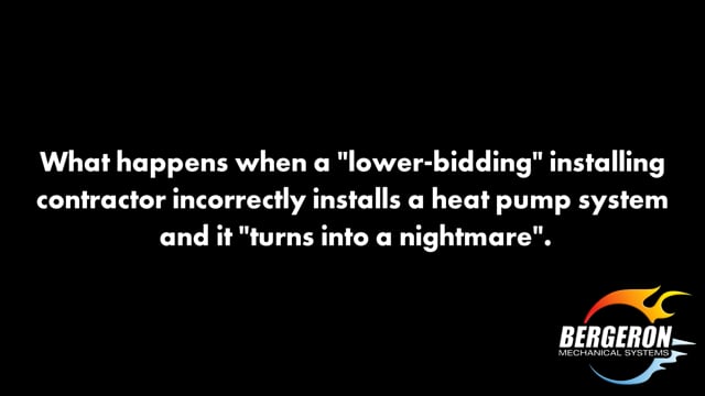 Incorrect heat pump installation New Hampshire