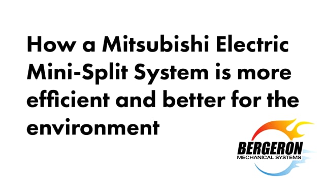 Mitsubishi mini-split heat pump efficiency sign