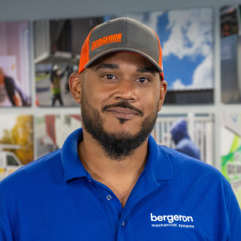Bergeron technician ready for mini-split installation