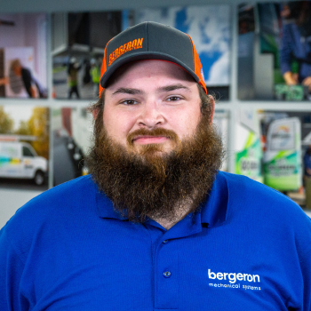 Vermont HVAC technician in Bergeron uniform