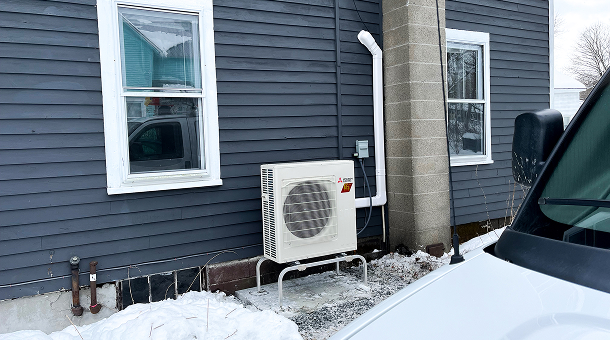 Vermont HVAC outdoor unit installation winter